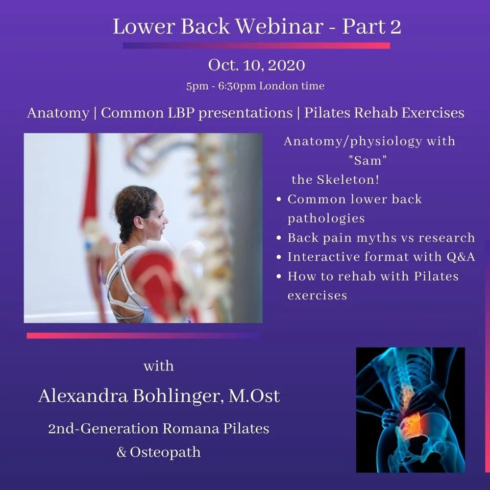 Alexandra's Webinar about lower back pain and lumbar spine stenosis