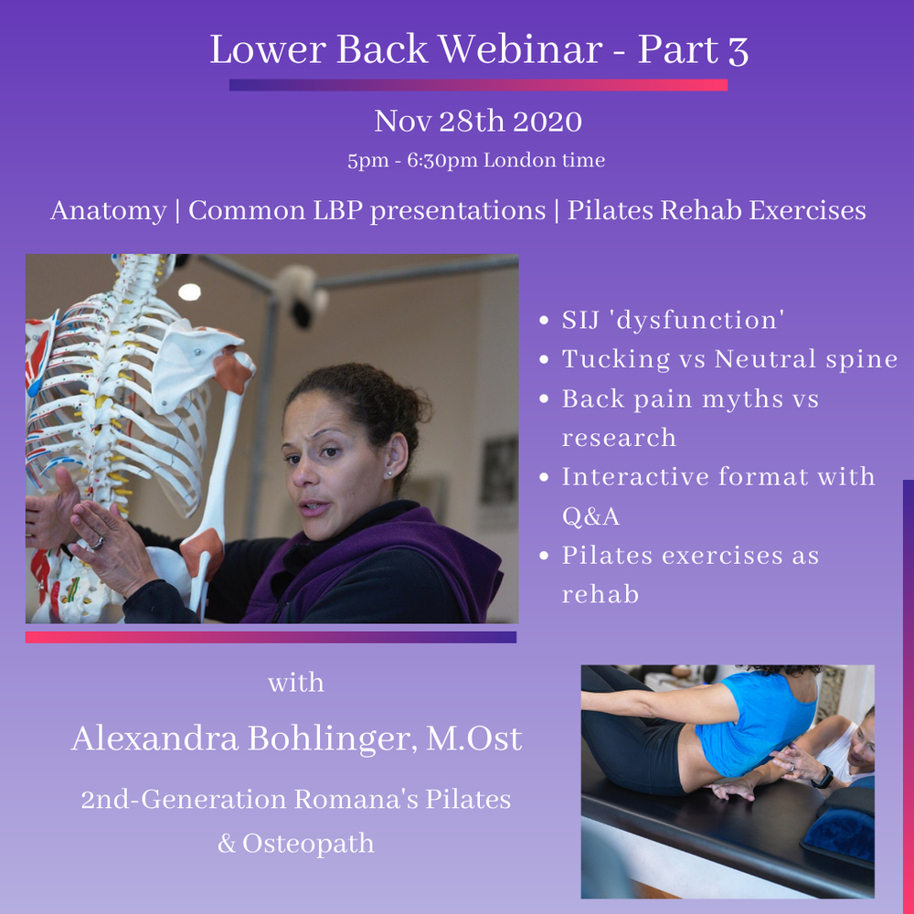 Alexandra's Webinar about lower back pain and sij dysfunction