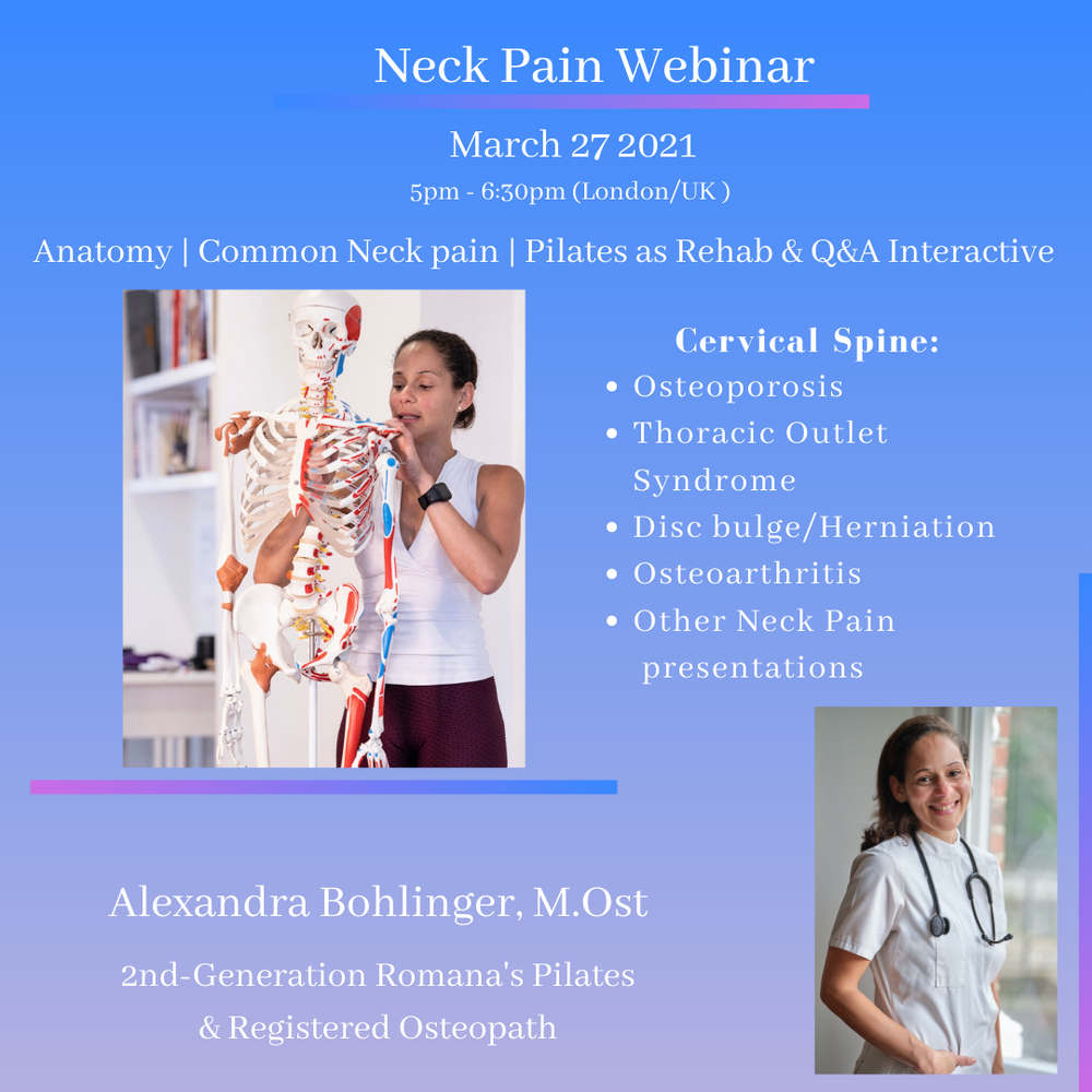 Alexandra's Webinar about neck pain and thoracic outlet syndrome